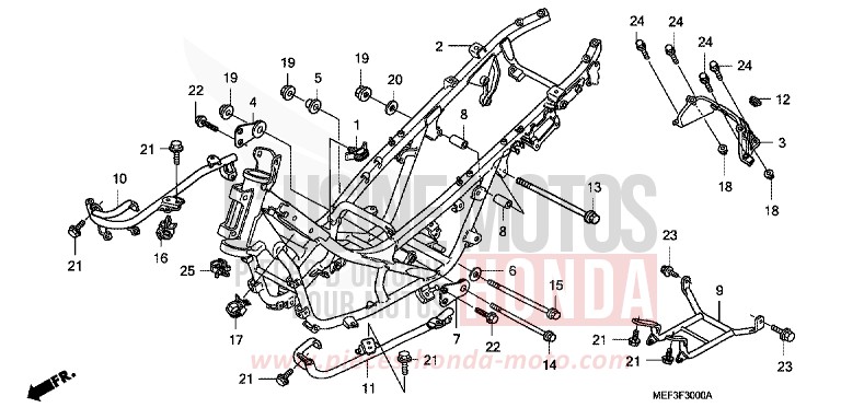 FRAME BODY for SW-T400 ABS PEARL COSMIC BLACK (NHA64) from 2009
